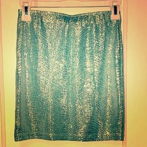 Forever 21 Teal Mermaid mini Skirt